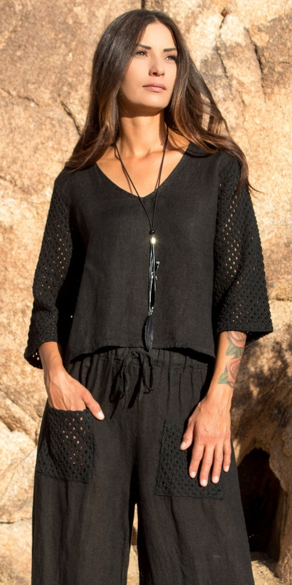 Primavera Linen Top
