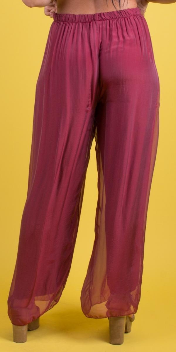 Angelo Silk Pant - Gigi Moda - Made in Italy # 100% Silk, bohemian, comfortable, Double Layer, Elastic Waist Palazzo, free shipping, Gigi Moda, Made in Italy, one size, palazzo, Pant, shop gigi moda, Silk, viscose
