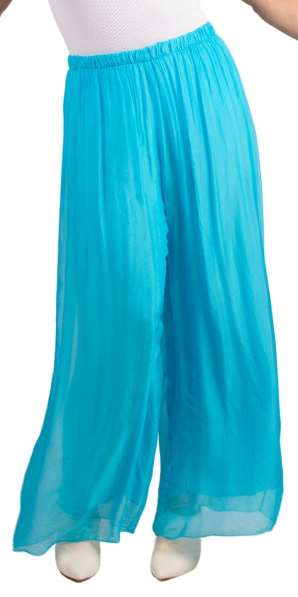 Angelo Silk Pant - Gigi Moda - Made in Italy # 100% Silk, bohemian, comfortable, Double Layer, Elastic Waist Palazzo, free shipping, Gigi Moda, Made in Italy, one size, palazzo, Pant, shop gigi moda, Silk, viscose