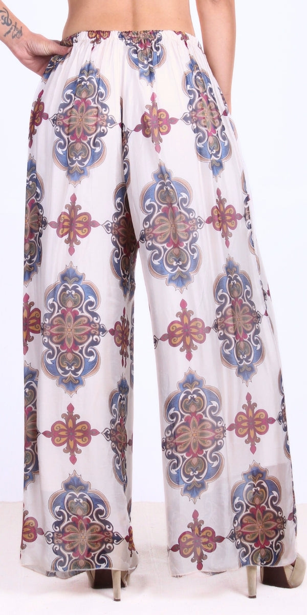 Angelo Medallion Silk Pant