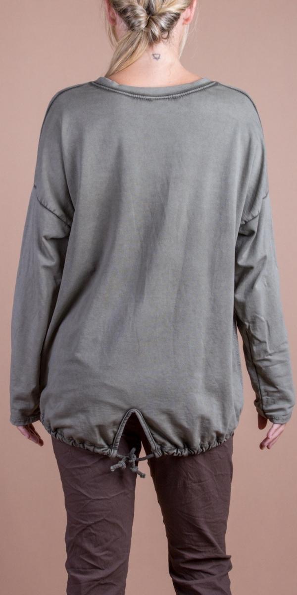 Cecca Sweater - Gigi Moda - Made in Italy # comforatable fit, draw string hem, Gigi Moda, gigi moda. made in italy, Long Sleeve, made in italy, shop gigi moda, Sweater, V-Neck, womans clothing