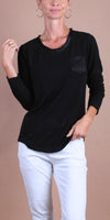 Gaia Knit Top - Gigi Moda - Made in Italy # comforatable fit, Gigi Moda, Knit, Long Sleeve, made in italy, Pocket, shop gigi moda, Soft, womans clothing