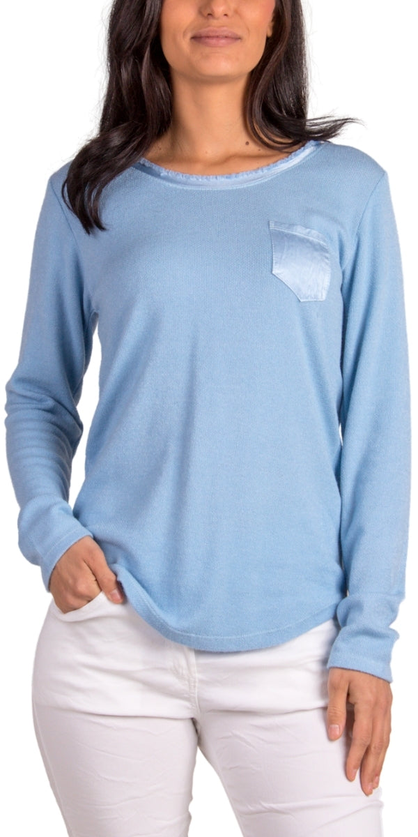 Gaia Knit Top - Gigi Moda - Made in Italy # comforatable fit, Gigi Moda, Knit, Long Sleeve, made in italy, Pocket, shop gigi moda, Soft, womans clothing