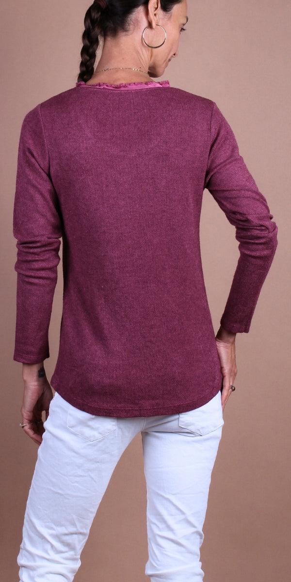 Gaia Knit Top - Gigi Moda - Made in Italy # comforatable fit, Gigi Moda, Knit, Long Sleeve, made in italy, Pocket, shop gigi moda, Soft, womans clothing