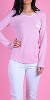 Gaia Knit Top - Gigi Moda - Made in Italy # comforatable fit, Gigi Moda, Knit, Long Sleeve, made in italy, Pocket, shop gigi moda, Soft, womans clothing