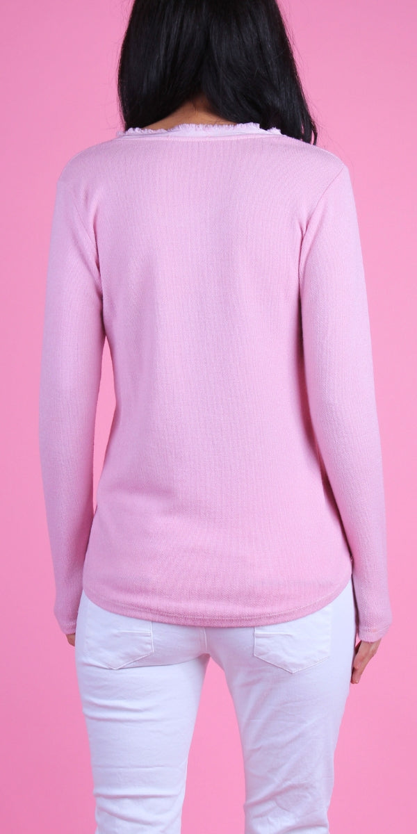 Gaia Knit Top - Gigi Moda - Made in Italy # comforatable fit, Gigi Moda, Knit, Long Sleeve, made in italy, Pocket, shop gigi moda, Soft, womans clothing