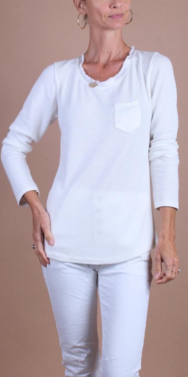 Gaia Knit Top - Gigi Moda - Made in Italy # comforatable fit, Gigi Moda, Knit, Long Sleeve, made in italy, Pocket, shop gigi moda, Soft, womans clothing