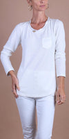 Gaia Knit Top - Gigi Moda - Made in Italy # comforatable fit, Gigi Moda, Knit, Long Sleeve, made in italy, Pocket, shop gigi moda, Soft, womans clothing