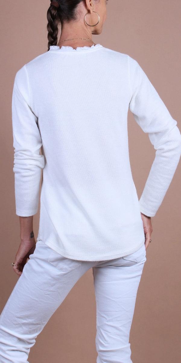 Gaia Knit Top - Gigi Moda - Made in Italy # comforatable fit, Gigi Moda, Knit, Long Sleeve, made in italy, Pocket, shop gigi moda, Soft, womans clothing