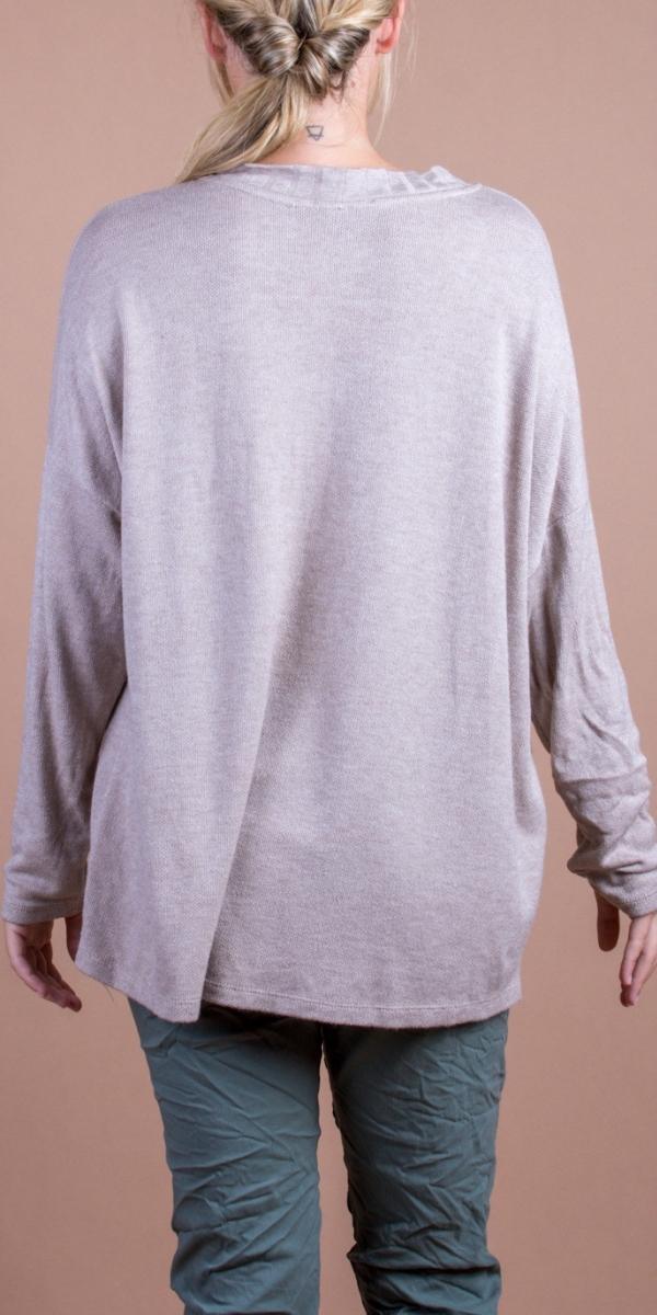 Ghita Sweater - Gigi Moda - Made in Italy # comforatable fit, Gigi Moda, gigi moda. made in italy, Knit, knit sweater, Long Sleeve, made in italy, shop gigi moda, Sweater, V-Neck, womans clothing