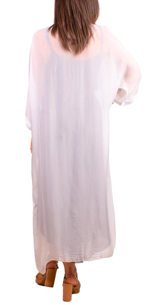 Edda Silk Cardigan - Gigi Moda - Made in Italy # Cardigan, free shipping, Gigi Moda, long, Made in Italy, one size, OS, Silk, viscose