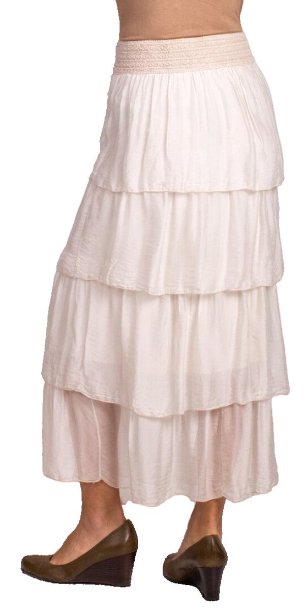 Carrie Ruffled Skirt - Gigi Moda - Made in Italy # 100% Silk, Gigi Moda, Made in Italy, Maxi Skirt, Ruffle, Ruffled Skirt, Silk, Skirt, Tier Ruffle