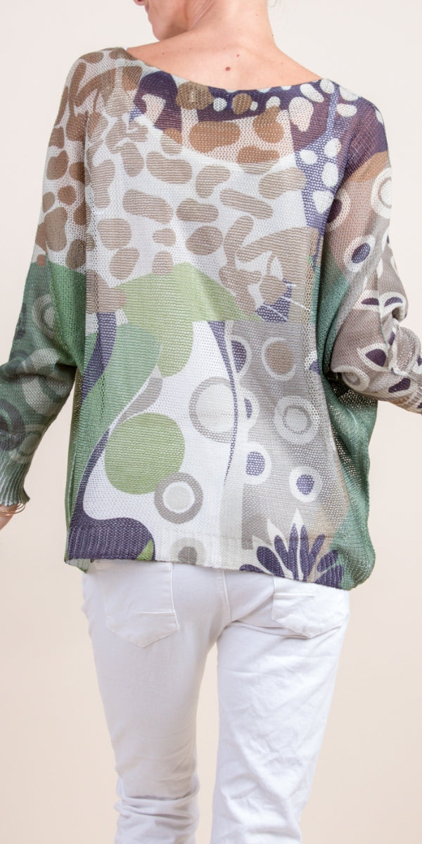 Emy Batwing Sweater with Cat