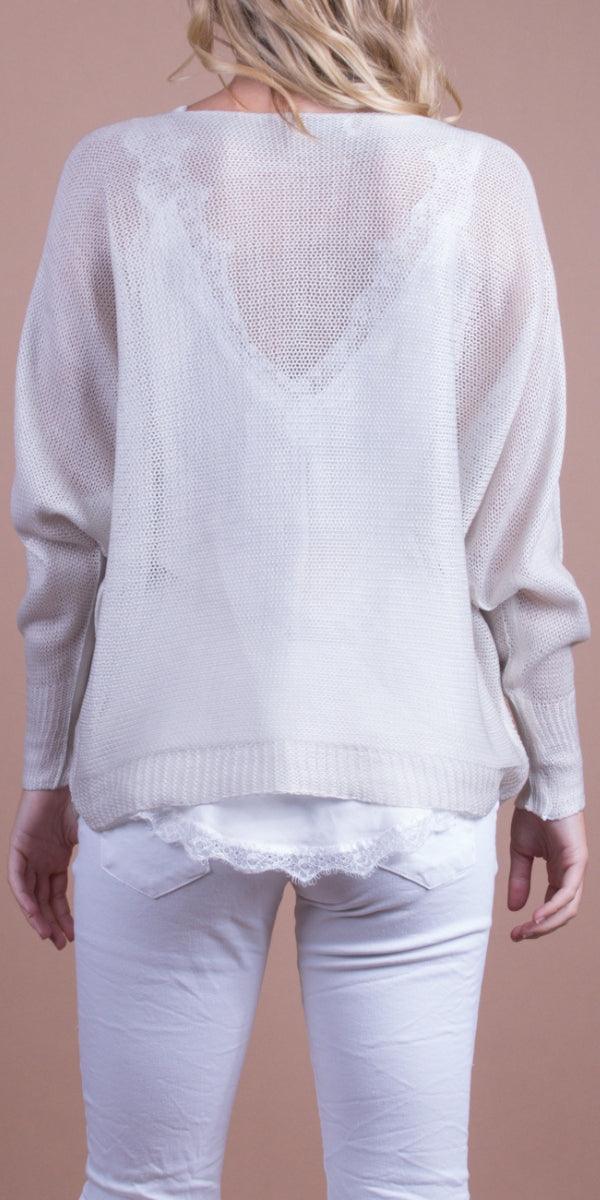 White hotsell batwing sweater