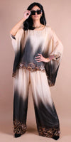 Seta Savanna Kaftan - Gigi Moda - Made in Italy # animal print, Blouse, cheetah print, gigi moda, italian silk blouse, Kaftan, Made in Italy, maxretail, Ombre, OS, paisley print, resort, resort wear, Silk, silk blouse