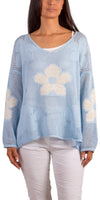 Jesolo Crochet Sweater - Gigi Moda - Made in Italy # Cover Up, Crochet, crochet top, floral, floral design, Floral Print, Gigi Moda, knit sweater, Long Sleeve, Made in Italy, one size, Top
