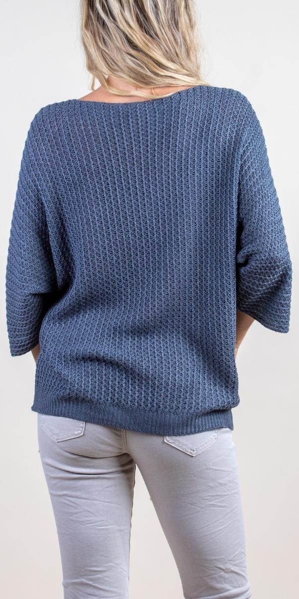 Lustro Knit Sweater - Gigi Moda - Made in Italy # comforatable fit, Gigi Moda, gigi moda. made in italy, graffiti, Knit, knit sweater, Long Sleeve, made in italy, script, shop gigi moda, Sweater, womans clothing, writing