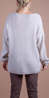 Valeria Knit Sweater - Shop Gigi Moda - Made in Italy # comforatable fit, Gigi Moda, high low, Italian Sweater, Knit, knit sweater, made in italy, mohair, shop gigi moda, Sweater, womans clothing