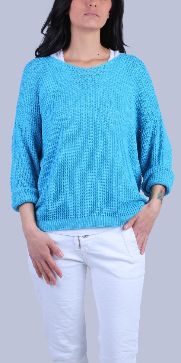 Sara Knit Sweater - Gigi Moda - Made in Italy # Gigi Moda, Knit, knit sweater, Long Sleeve, made in italy, one size, Sweater, Top, V Neck