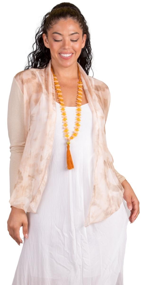 Shoona Tie-Dye Cardigan - Gigi Moda - Made in Italy # Cardigan, free shipping, Gigi Moda, handwash, Made in Italy, OS, Silk, spring, summer, Tie Dye