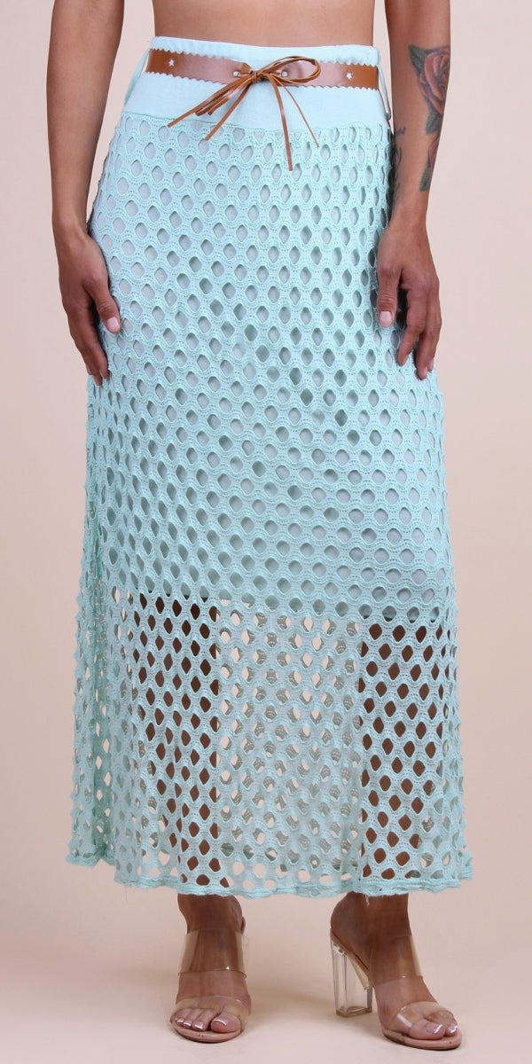 Rete Cotton Skirt
