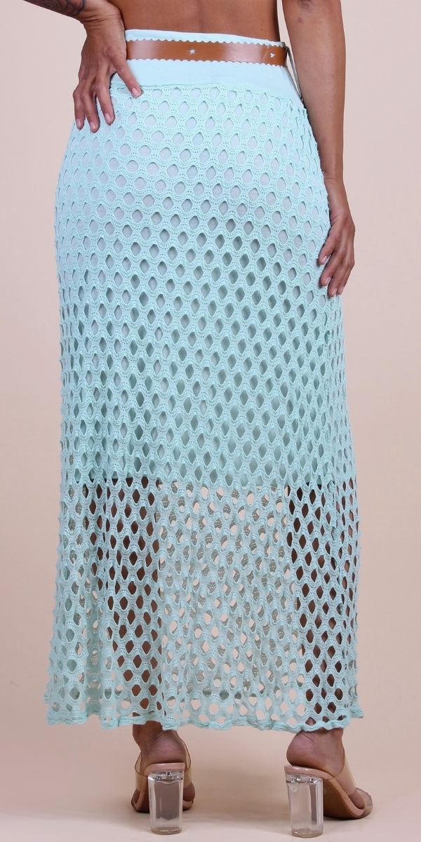 Rete Cotton Skirt