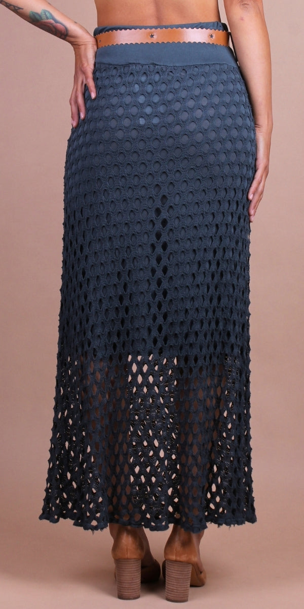 Rete Cotton Skirt