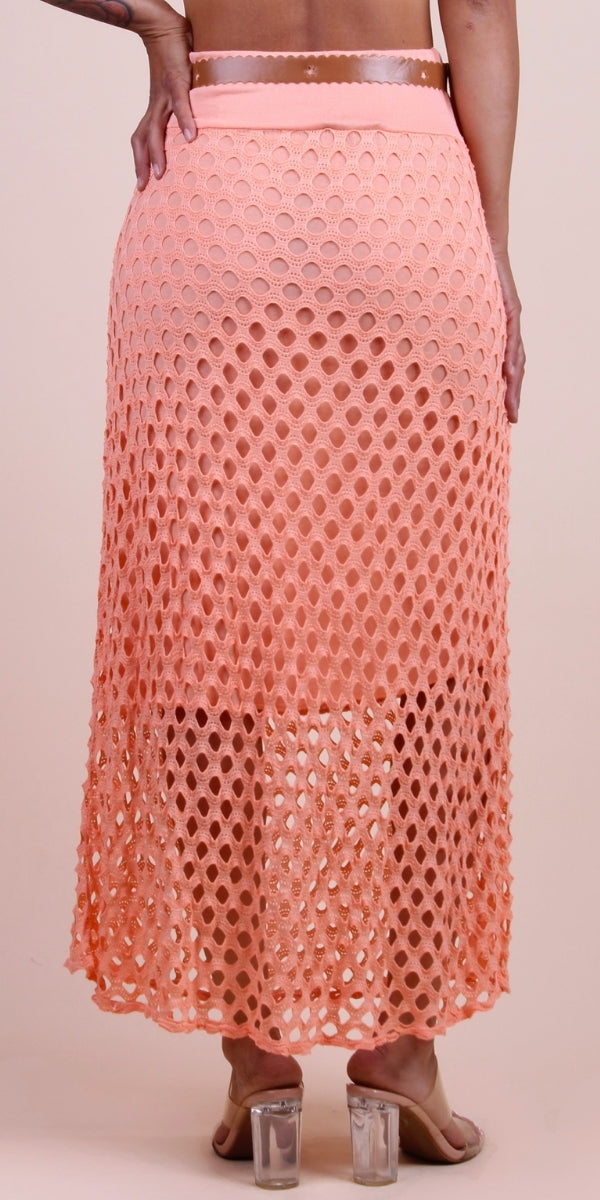 Rete Cotton Skirt