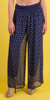 Lyda Daisy Print Pant - Shop Gigi Moda - Made in Italy # daisy print, Gigi Moda, Made in Italy, matching set, Pants, Print, Silk, summer, WIDE LEG