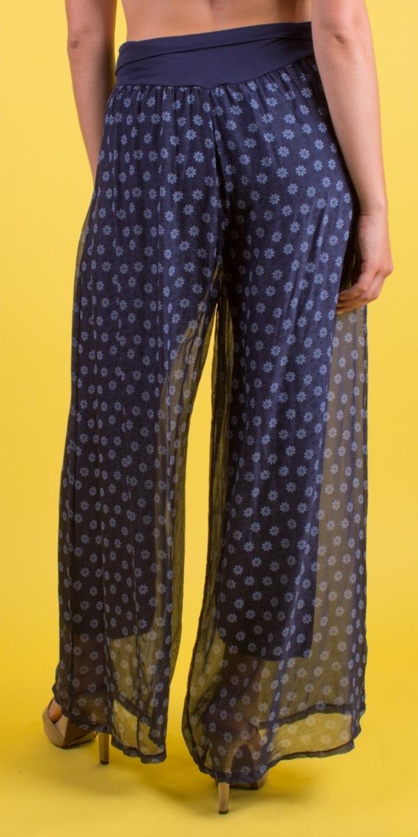 Daisy Print Pant - Gigi Moda - Made in Italy # daisy print, Gigi Moda, Made in Italy, matching set, Pants, Print, Silk, summer, WIDE LEG