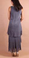 Cha-Cha Dress - Gigi Moda - Made in Italy # bridal, bridesmaid dress, Dress, Gigi Moda, Layers, Made in Italy, OS, rehearsal dinner dress, Ruffle, Sequins, Silk, Sleeveless, wedding dress