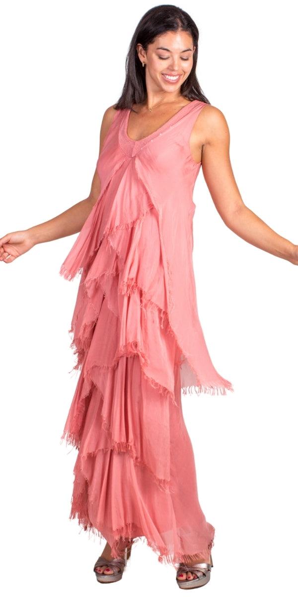 Cha-Cha Dress - Gigi Moda - Made in Italy # bridal, bridesmaid dress, Dress, Gigi Moda, Layers, Made in Italy, OS, rehearsal dinner dress, Ruffle, Sequins, Silk, Sleeveless, wedding dress