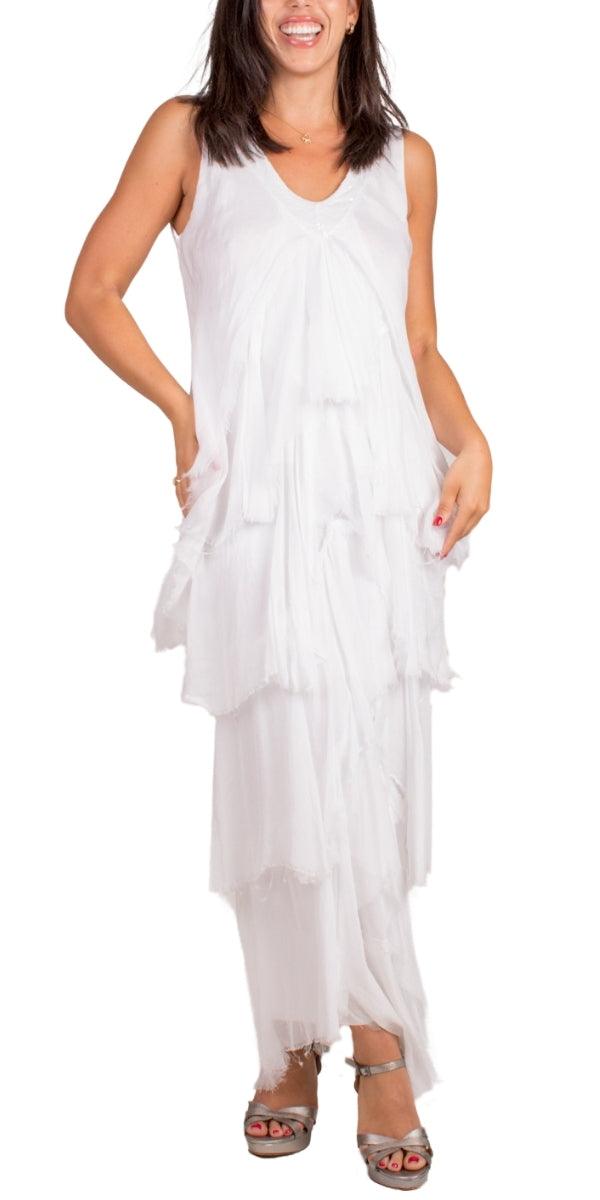 Cha-Cha Dress - Gigi Moda - Made in Italy # bridal, bridesmaid dress, Dress, Gigi Moda, Layers, Made in Italy, OS, rehearsal dinner dress, Ruffle, Sequins, Silk, Sleeveless, wedding dress