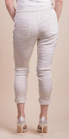 Raso Tie-Waist Pants - Gigi Moda - Made in Italy # COMFY PANTS, Cropped pants, gigi moda, Italian pant, Made in Italy, Pants, Pockets, Satin, Tie waist