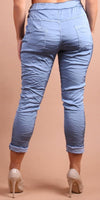 Raso Tie-Waist Pants - Gigi Moda - Made in Italy # COMFY PANTS, Cropped pants, gigi moda, Italian pant, Made in Italy, Pants, Pockets, Satin, Tie waist