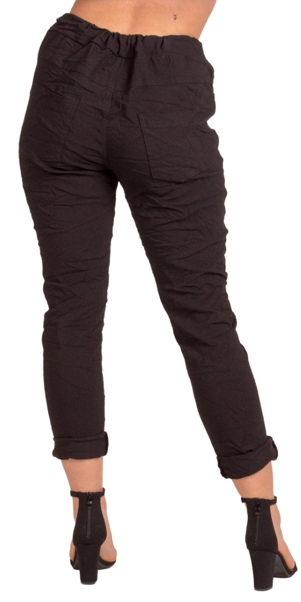 Monza Pants - Gigi Moda - Made in Italy # COMFY PANTS, Cropped pants, gigi moda, Italian pant, Made in Italy, Pants, Pockets, Tie waist