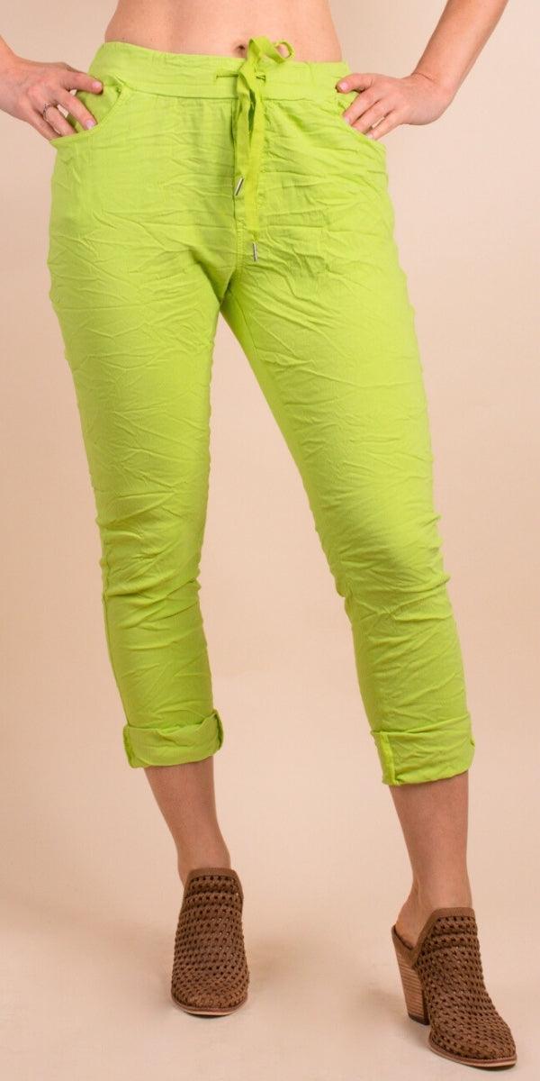 Monza Pants - Gigi Moda - Made in Italy # COMFY PANTS, Cropped pants, gigi moda, Italian pant, Made in Italy, Pants, Pockets, Tie waist