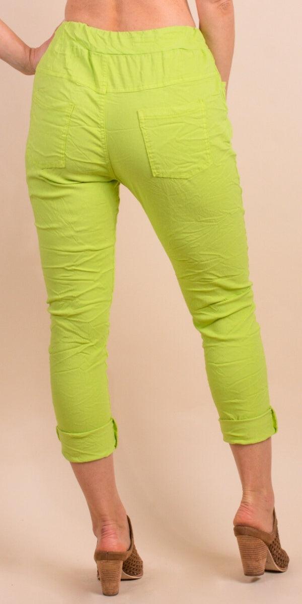 Monza Pants - Gigi Moda - Made in Italy # COMFY PANTS, Cropped pants, gigi moda, Italian pant, Made in Italy, Pants, Pockets, Tie waist