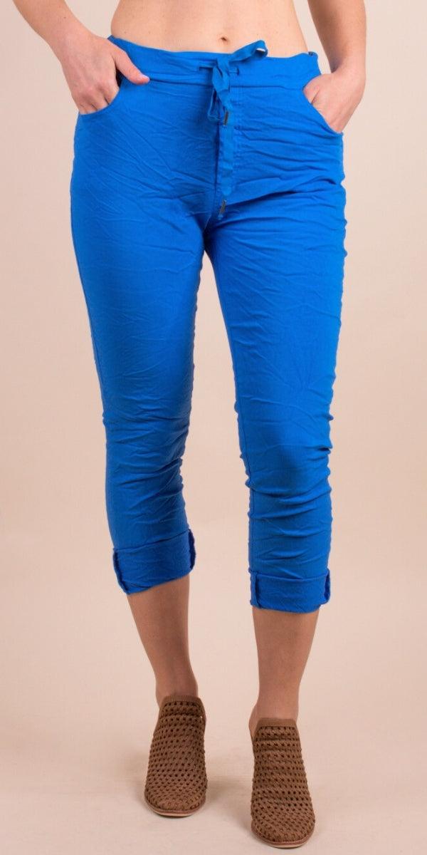 Monza Pants - Gigi Moda - Made in Italy # COMFY PANTS, Cropped pants, gigi moda, Italian pant, Made in Italy, Pants, Pockets, Tie waist