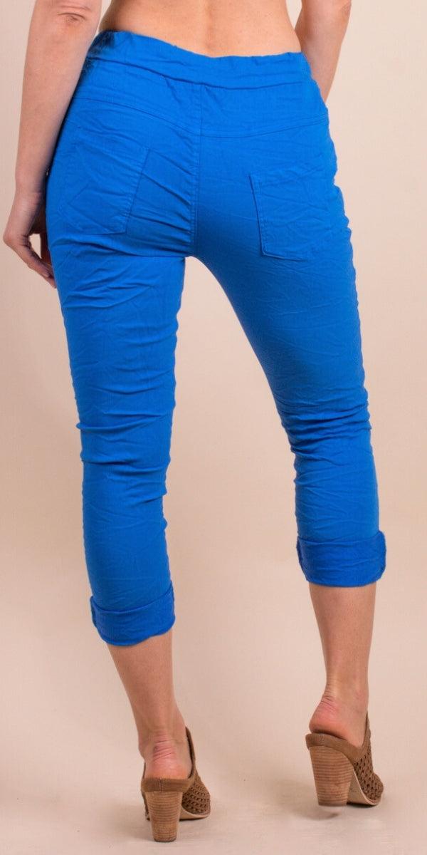 Monza Pants - Gigi Moda - Made in Italy # COMFY PANTS, Cropped pants, gigi moda, Italian pant, Made in Italy, Pants, Pockets, Tie waist