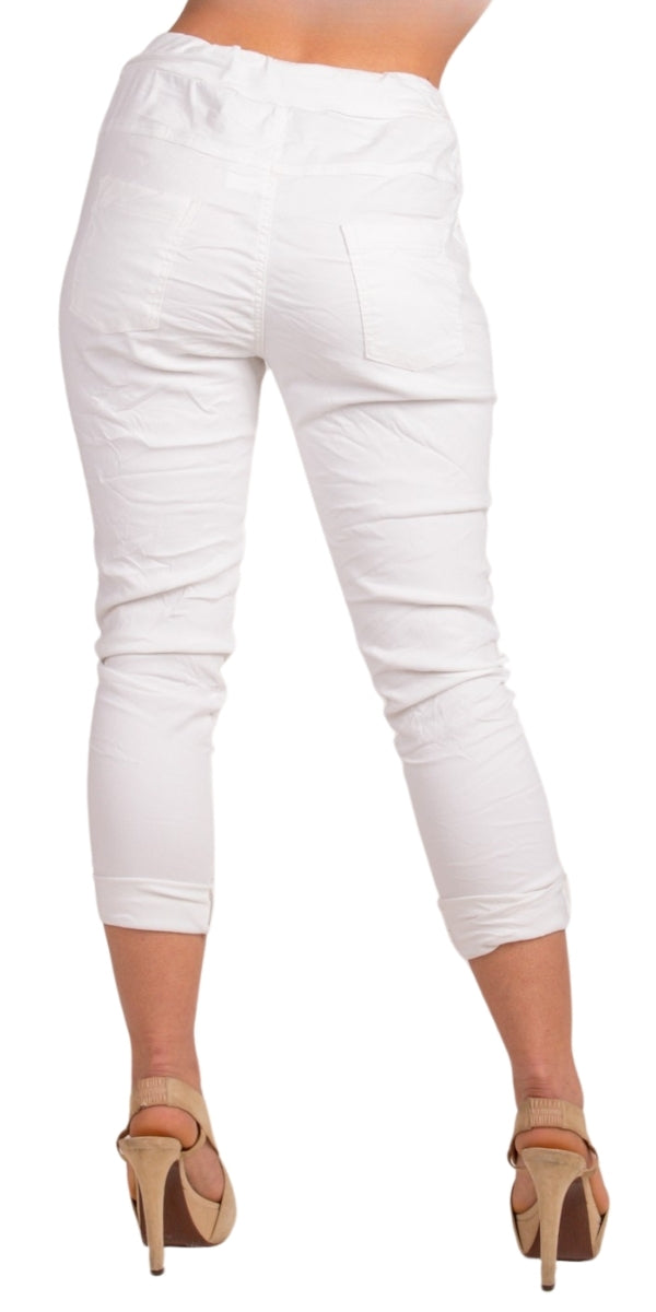 Monza Pants - Gigi Moda - Made in Italy # COMFY PANTS, Cropped pants, gigi moda, Italian pant, Made in Italy, Pants, Pockets, Tie waist