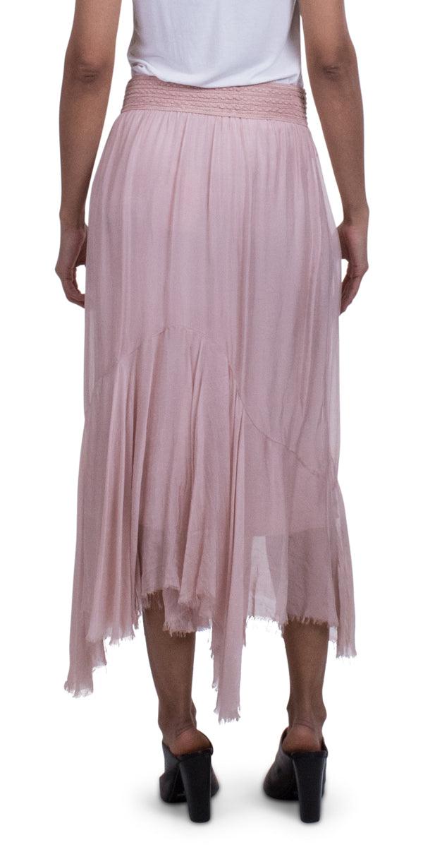 Shinia Skirt - Gigi Moda - Made in Italy # Gigi Moda, Made in Italy, Maxi Skirt, OS, raw, Ruffle, Silk, Skirt, washable