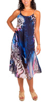 Animal Print Miele Midi Dress - Gigi Moda - Made in Italy # animal print, Dress, flowy dress, Gigi Moda, Made in Italy, midi dress, OS, resort, resort dress, resort wear, Silk, Sleeveless, Spaghetti Strap, spaghetti strap dress, Spaghetti Straps
