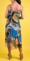 Abstract Miele Midi Dress
