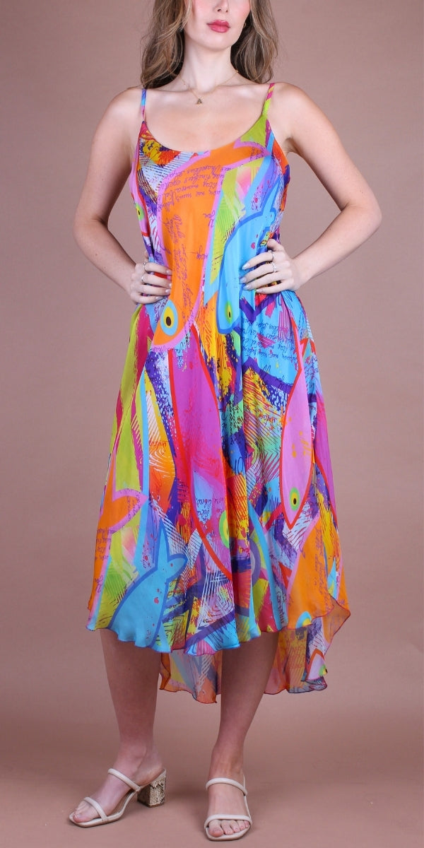 Pesci Miele Midi Dress