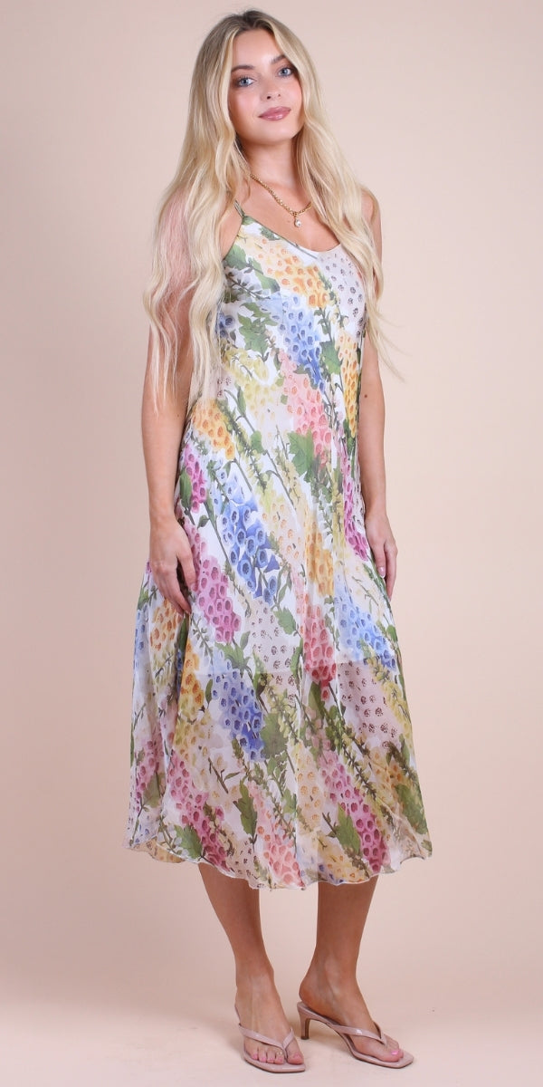 Bocche Di Leone Miele Midi Dress