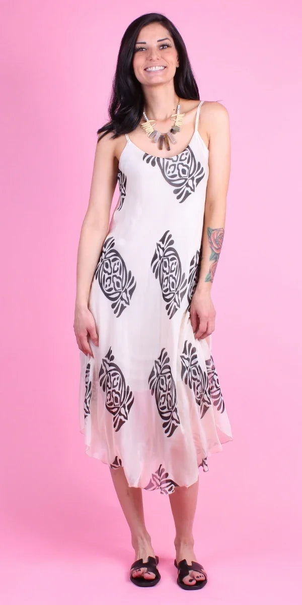 Tribal Print Miele Midi Dress