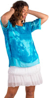 Angel Watercolor Blouse - Shop Gigi Moda - Made in Italy # blouse, colorful print, gigi moda, italian silk blouse, Kaftan, Made in Italy, silk, silk blouse