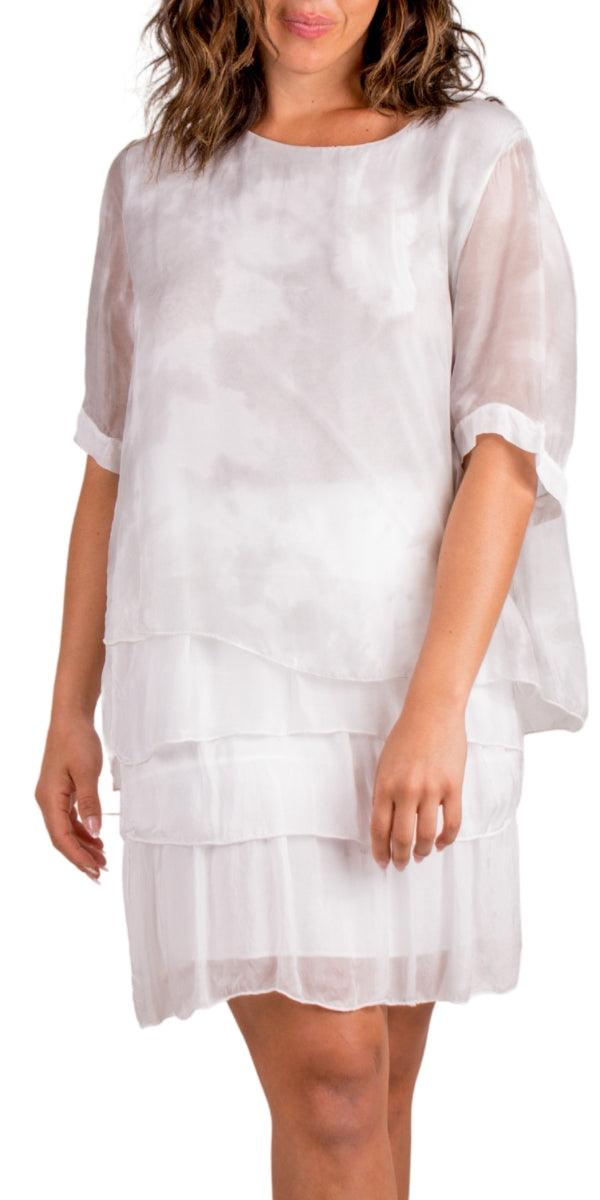 Angel Watercolor Blouse - Gigi Moda - Made in Italy # blouse, colorful print, gigi moda, italian silk blouse, Kaftan, Made in Italy, silk, silk blouse