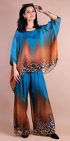 Seta Savanna Kaftan - Gigi Moda - Made in Italy # animal print, Blouse, cheetah print, gigi moda, italian silk blouse, Kaftan, Made in Italy, maxretail, Ombre, OS, paisley print, resort, resort wear, Silk, silk blouse